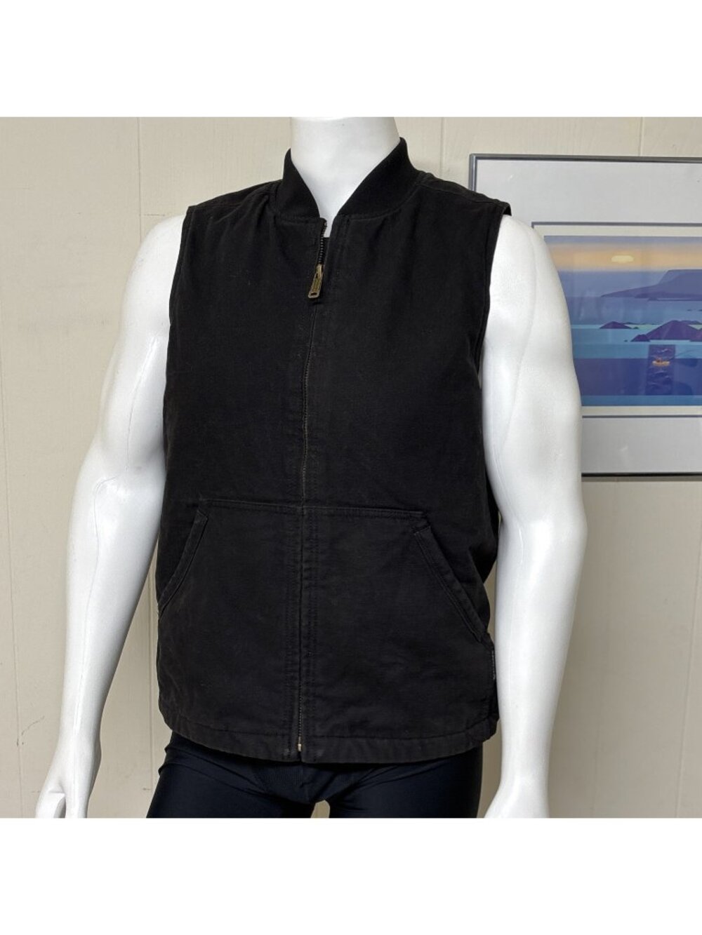 Wolverine Finley Vest Mens M Black Diamond Quilted Canvas Ranch Workwear